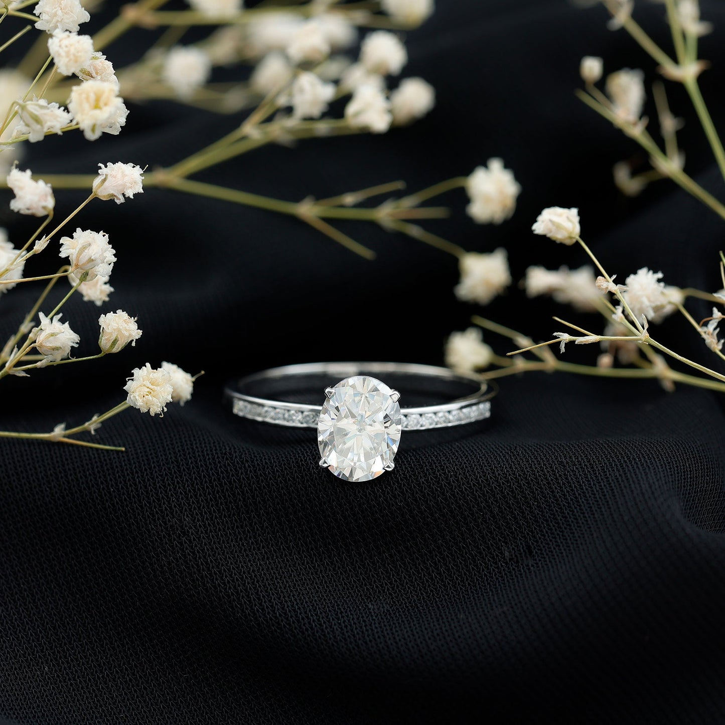 Certified 2 Carat Lab Grown Diamond Oval Engagement Ring