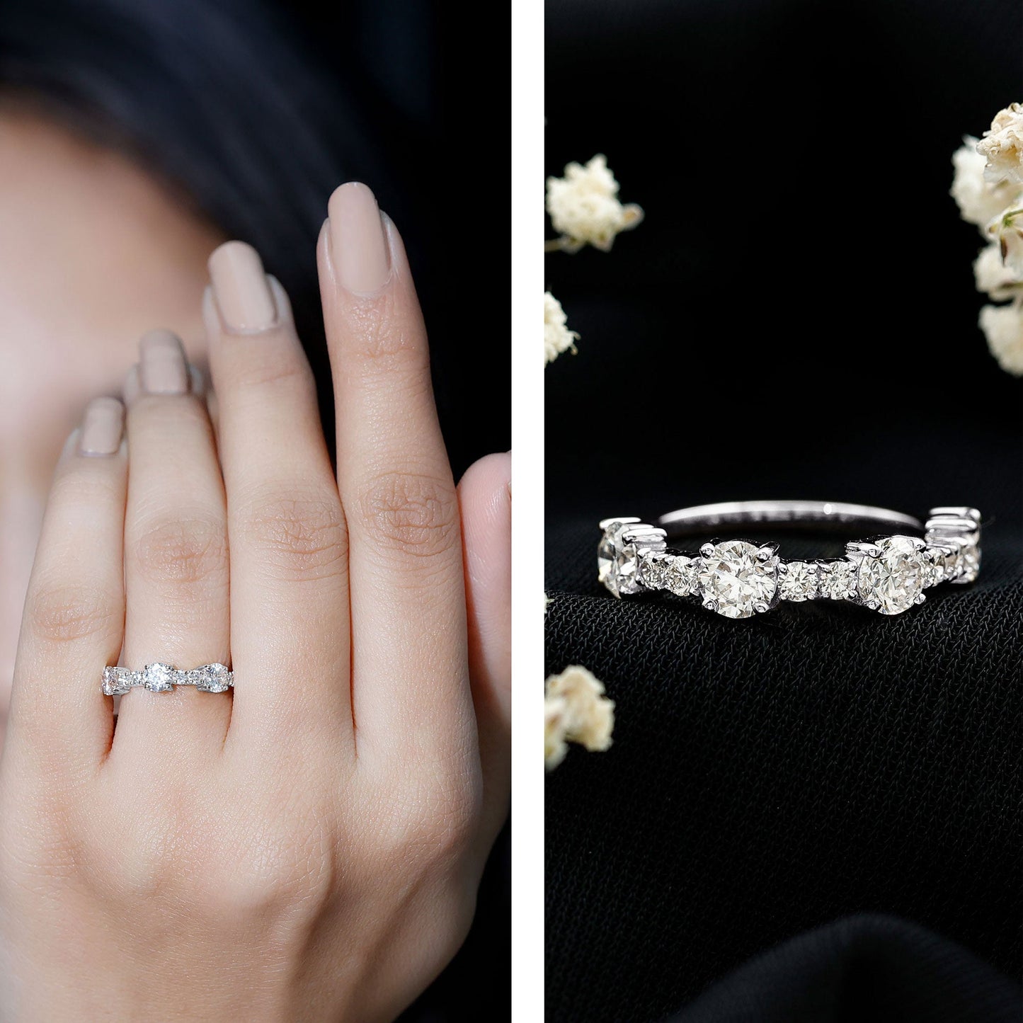 Lab Grown Diamond Stackable Eternity Ring For Women