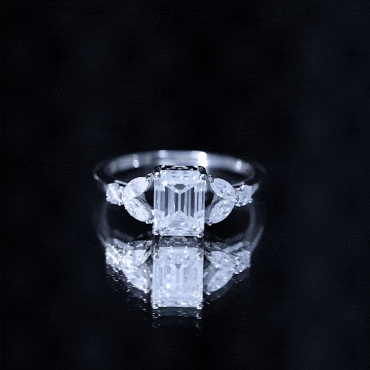 Womens Diamond Engagement Ring with Split Shank