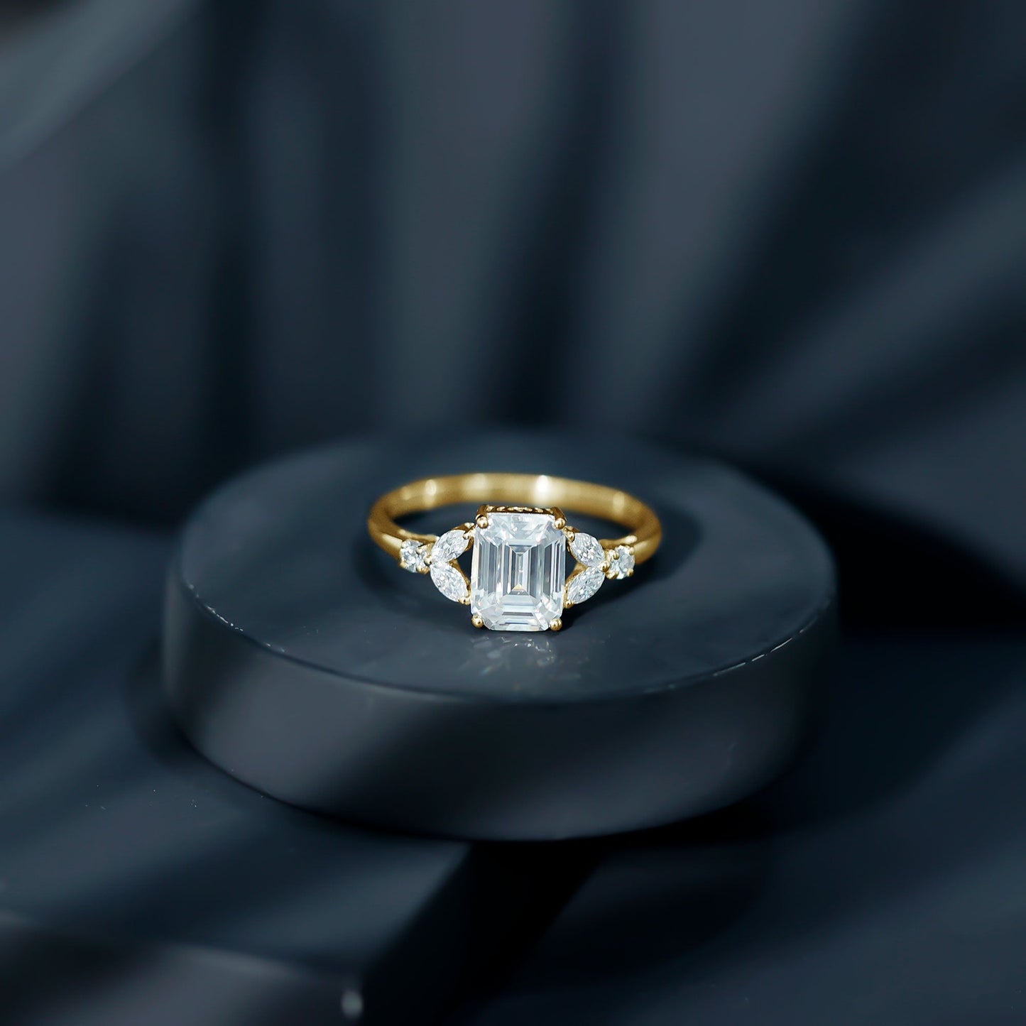 Womens Diamond Engagement Ring with Split Shank