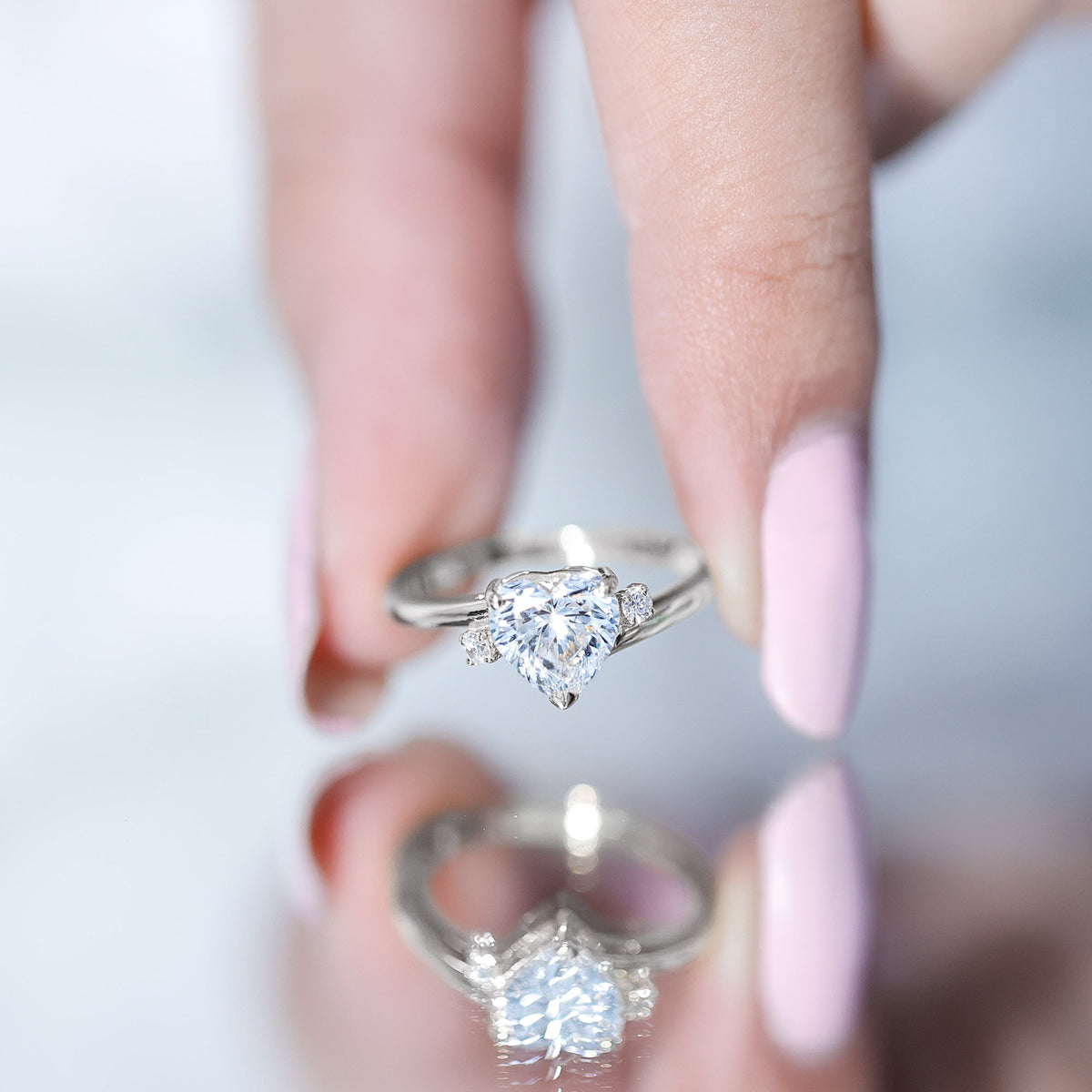1.2 Carat Heart Lab Grown Diamond Proposal Ring For Her