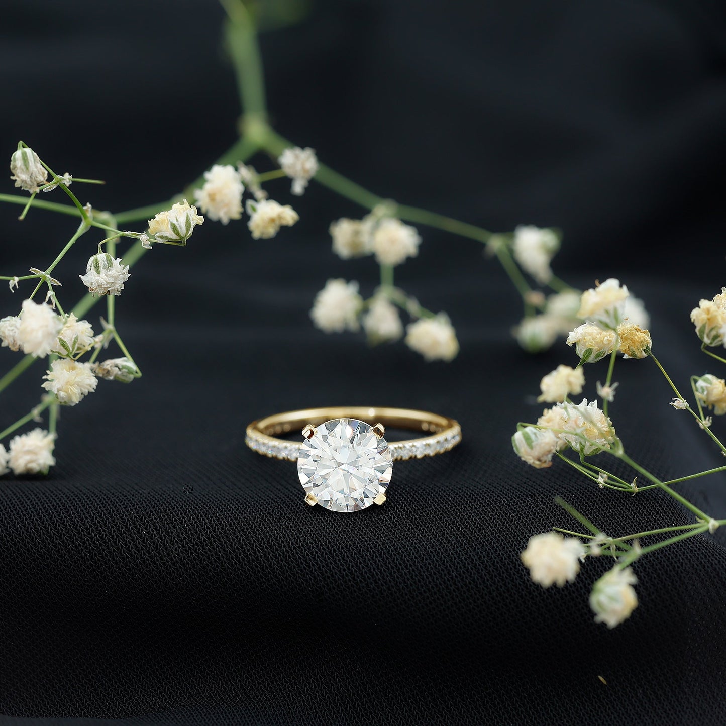 Certified 3 Carat Lab Grown Solitaire Diamond Engagement Ring