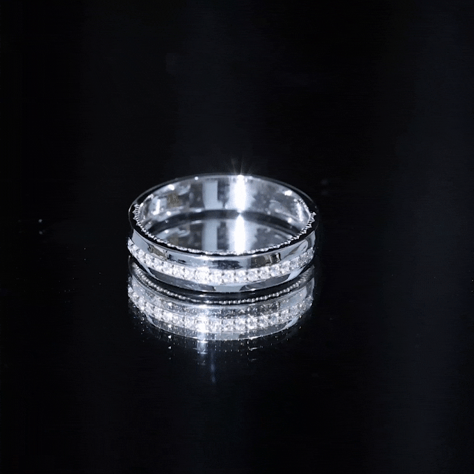 Certified Lab Grown Diamond Mens Wedding Band
