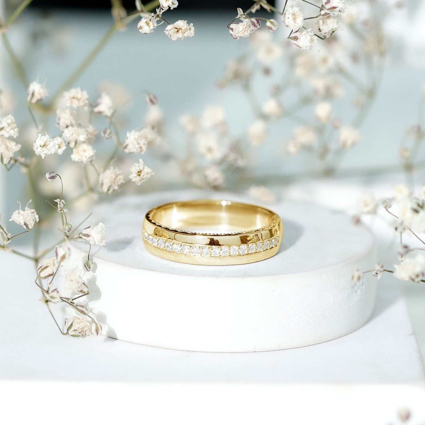 Certified Lab Grown Diamond Mens Wedding Band