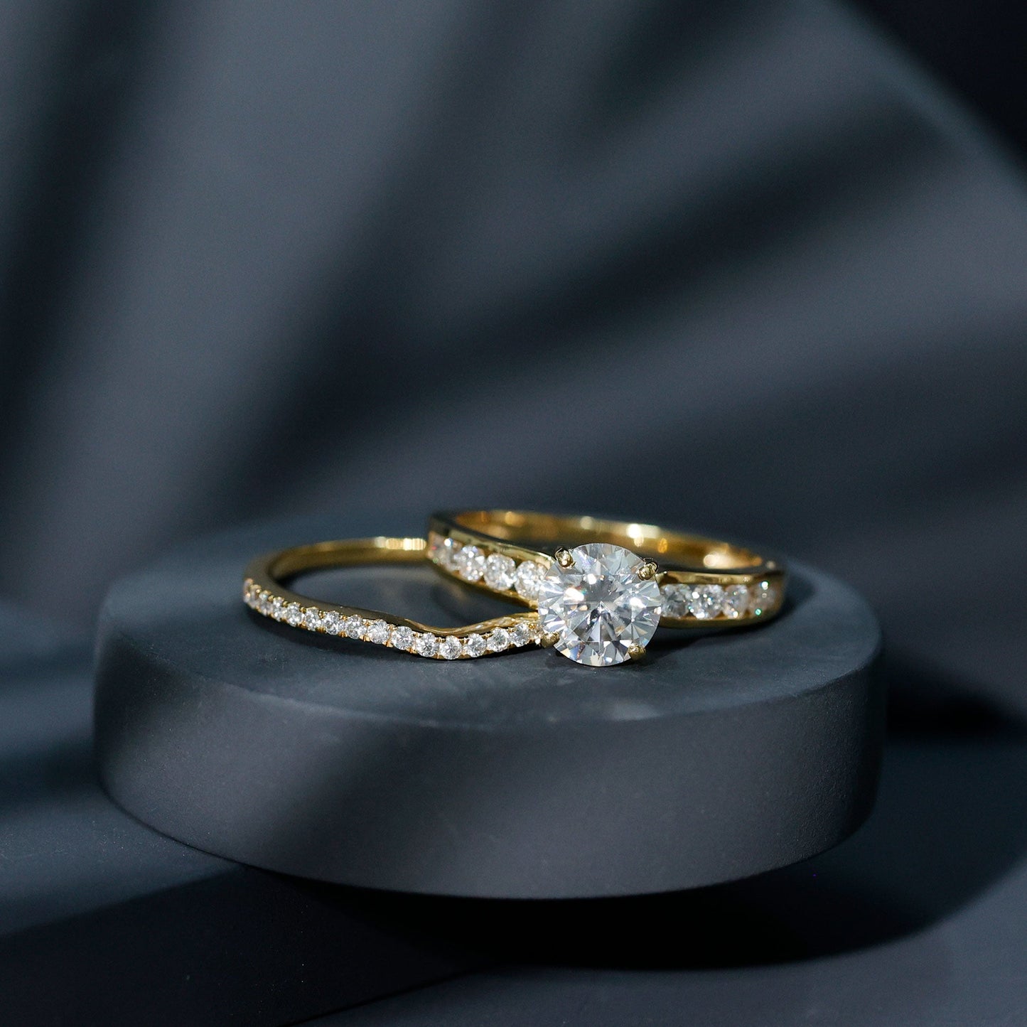 Certified Lab Diamond 2 Carat Round Engagement Ring with Enhancer
