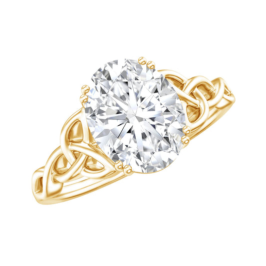 Women Lab Grown Diamond Celtic Knot Engagement Ring