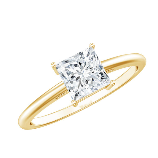 1.2 Carat Certified Lab Grown Diamond Square Cut Engagement Ring