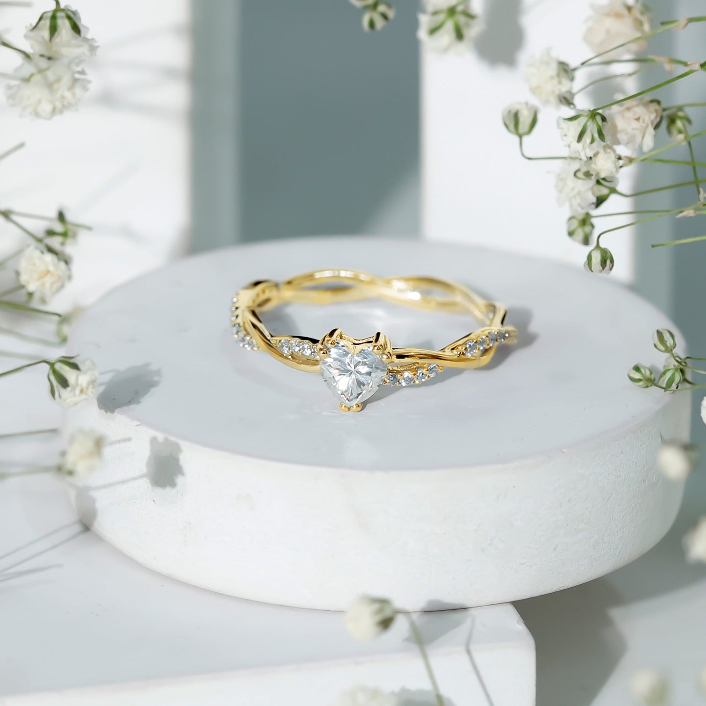 0.5 Carat Heart Shaped Diamond Ring For Women