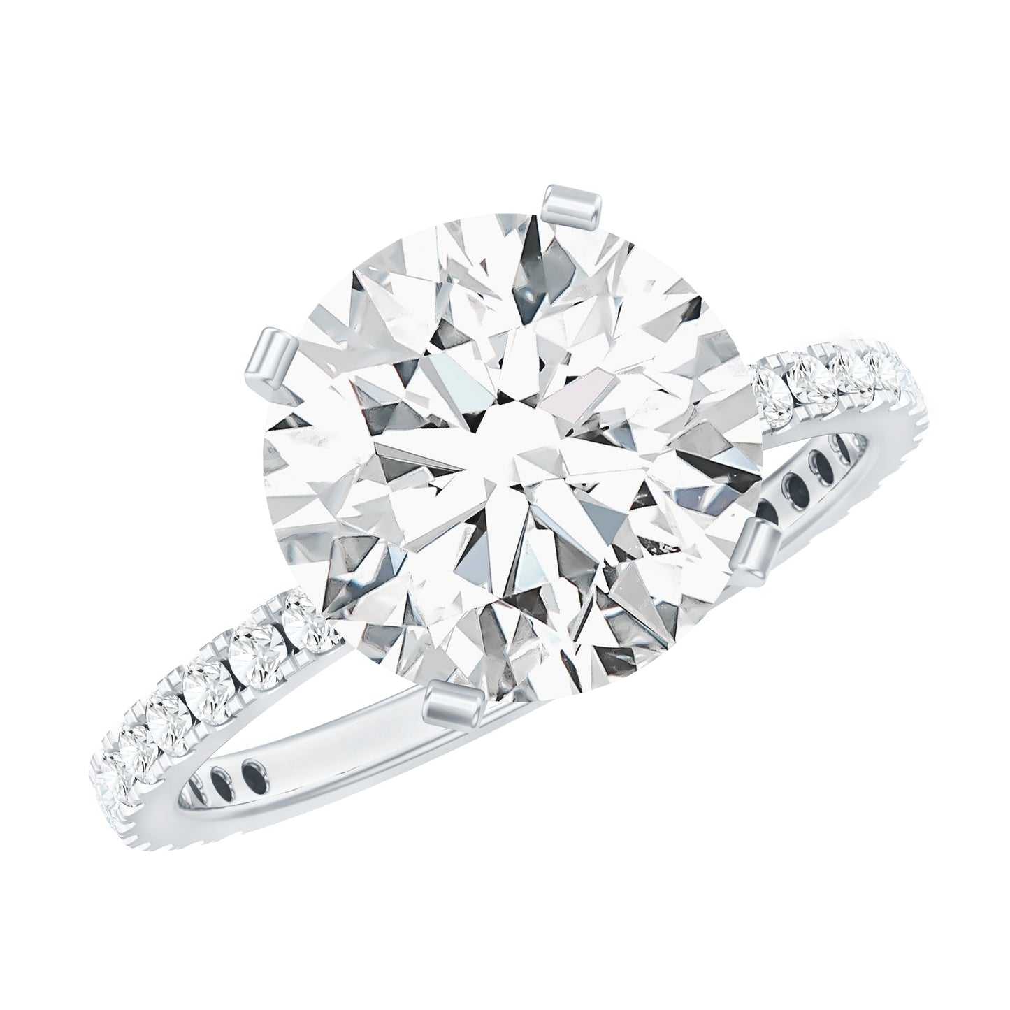 4 Carat Lab Grown Diamond Engagement Ring