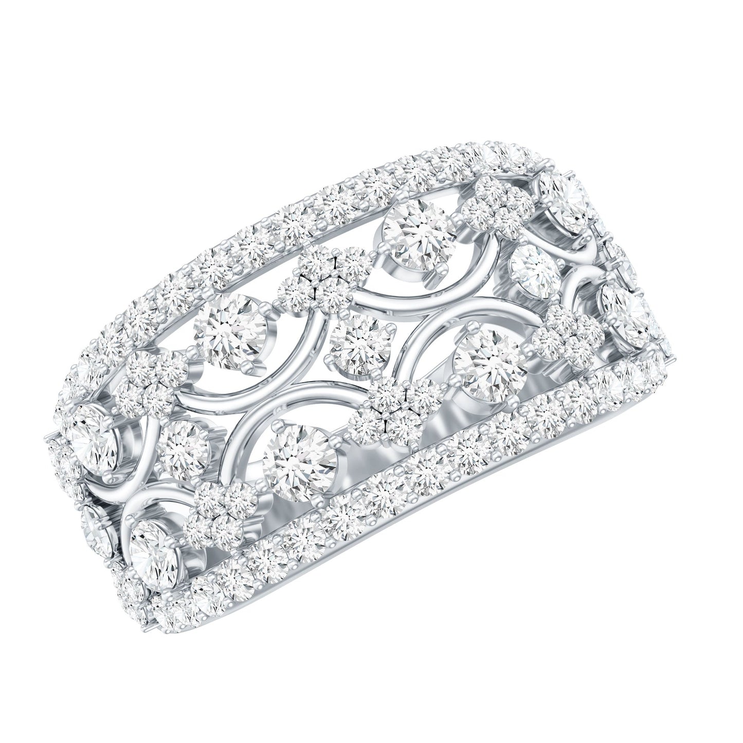 Vintage Inspired Lab Grown Diamond Wedding Band for Women