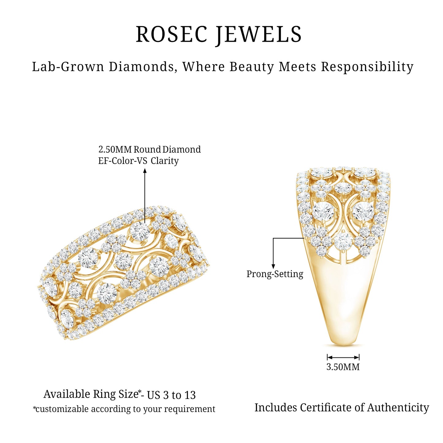 Vintage Inspired Lab Grown Diamond Wedding Band for Women