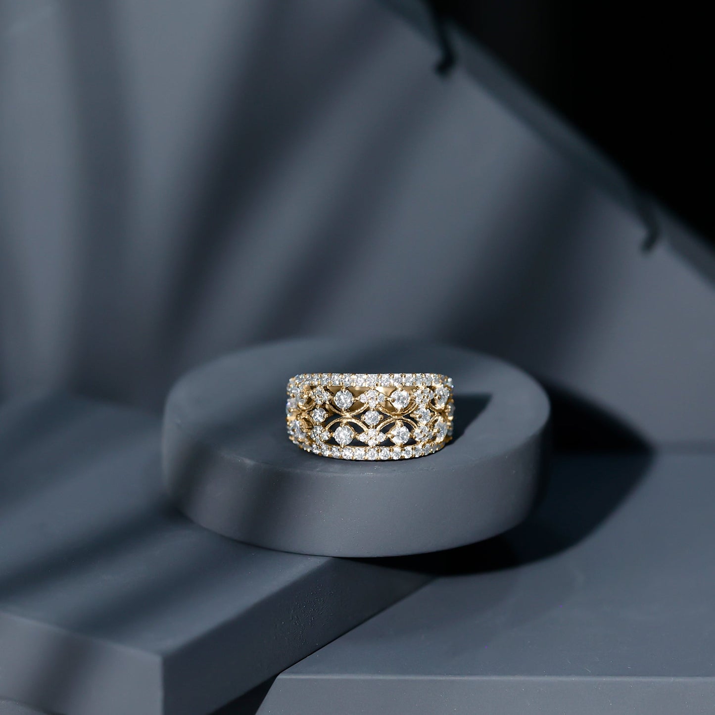 Vintage Inspired Lab Grown Diamond Wedding Band for Women
