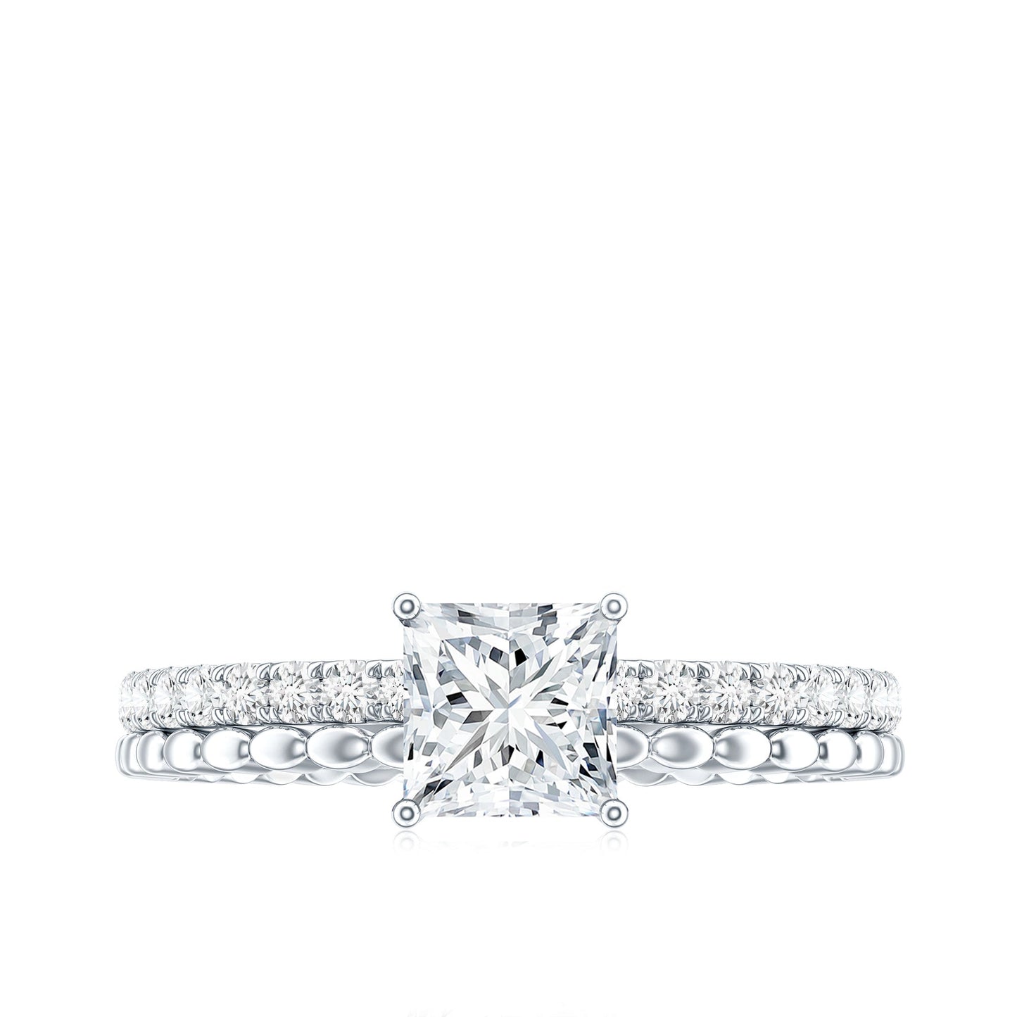 Princess Cut Lab Grown Diamond Promise Ring With Certificate