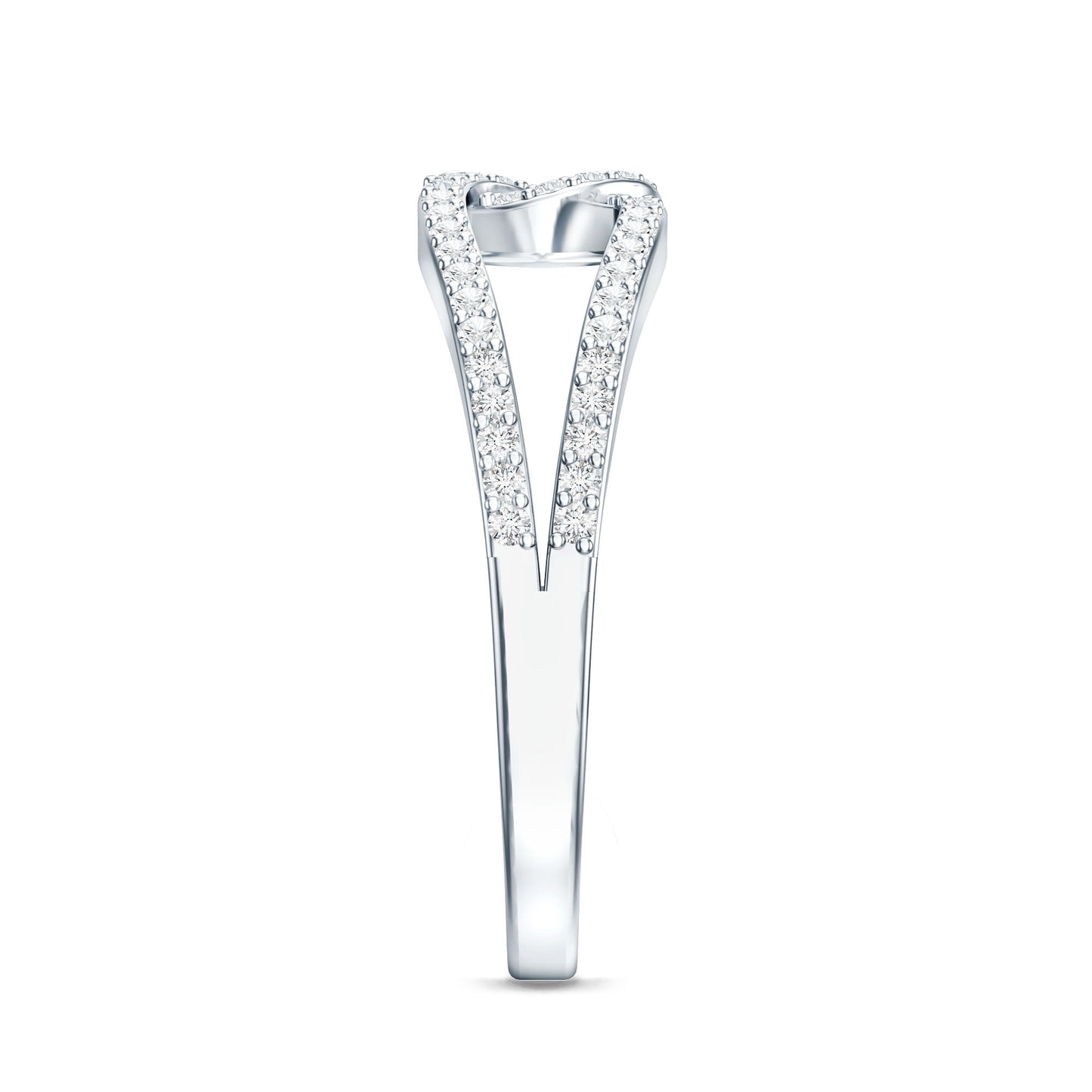 Brilliant Cut Lab Created Diamond Knot Anniversary Ring for Her