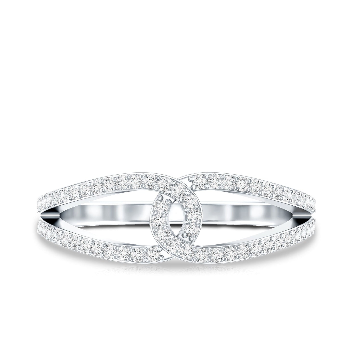 Brilliant Cut Lab Created Diamond Knot Anniversary Ring for Her