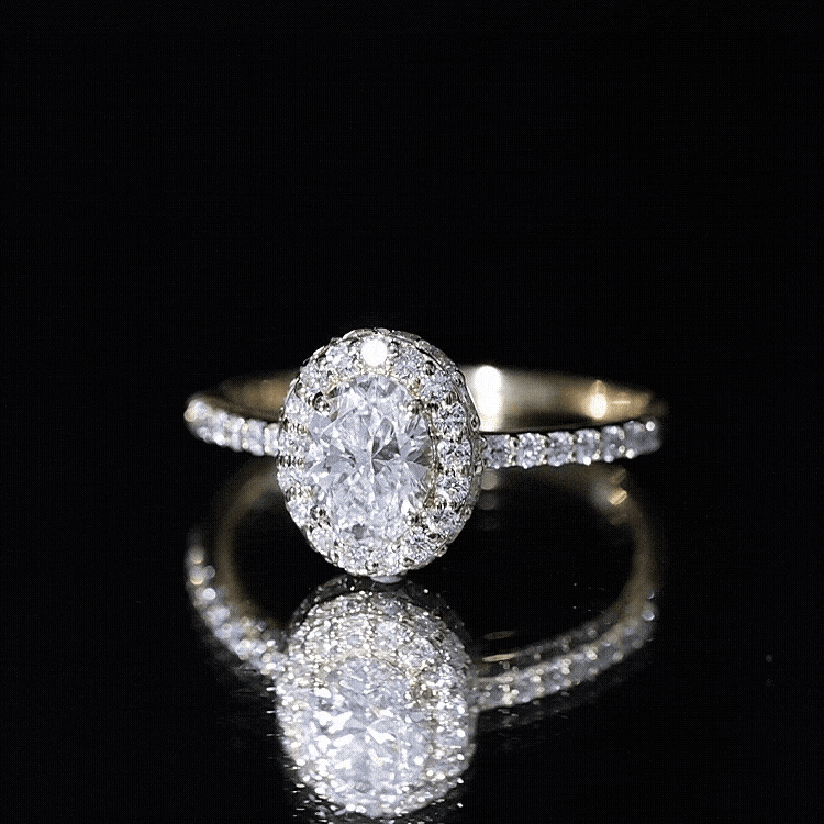 Certified 1.2 Carat Lab Grown Diamond Oval Shape Engagement Ring