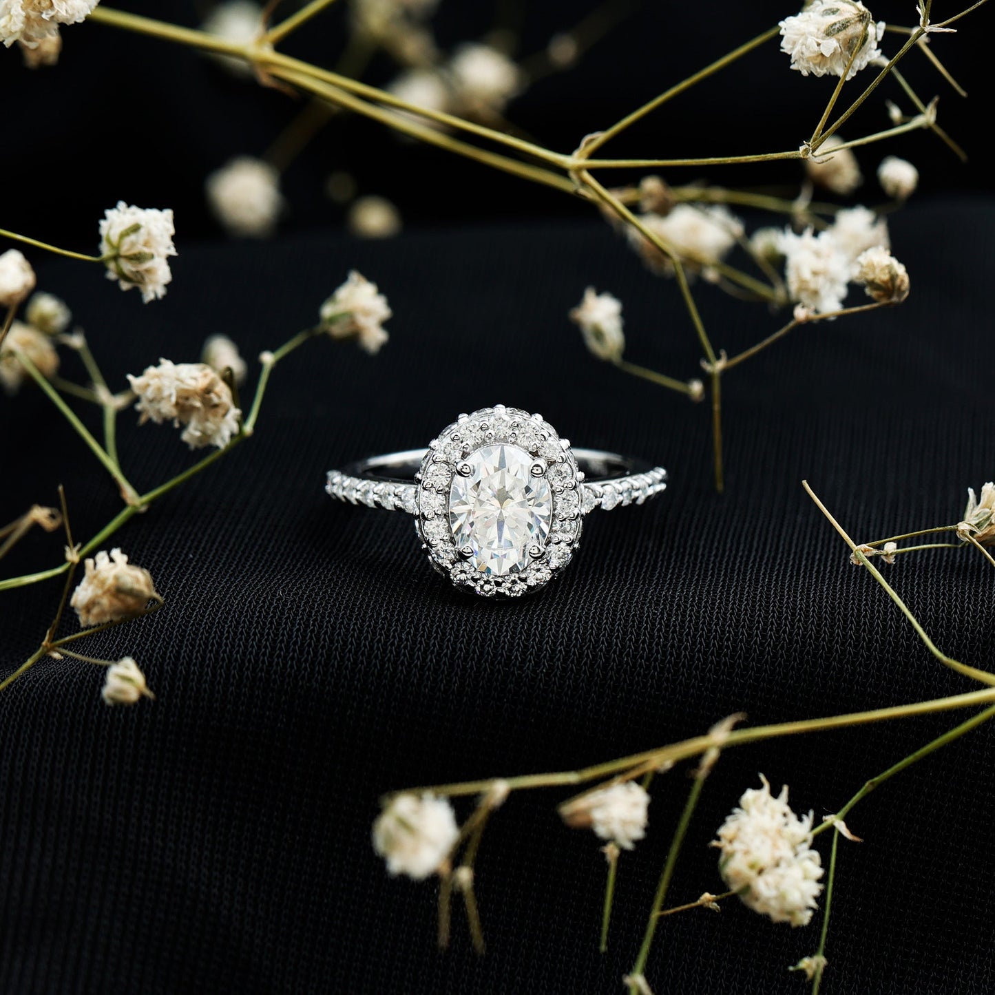 Certified 1.2 Carat Lab Grown Diamond Oval Shape Engagement Ring