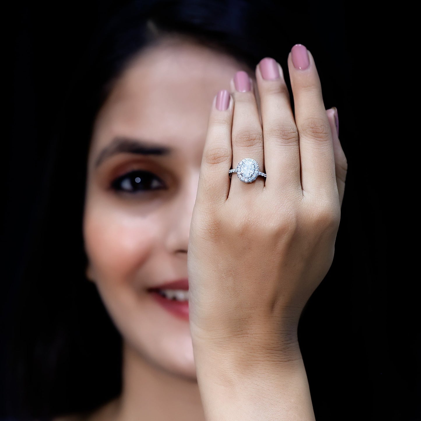Certified 1.2 Carat Lab Grown Diamond Oval Shape Engagement Ring