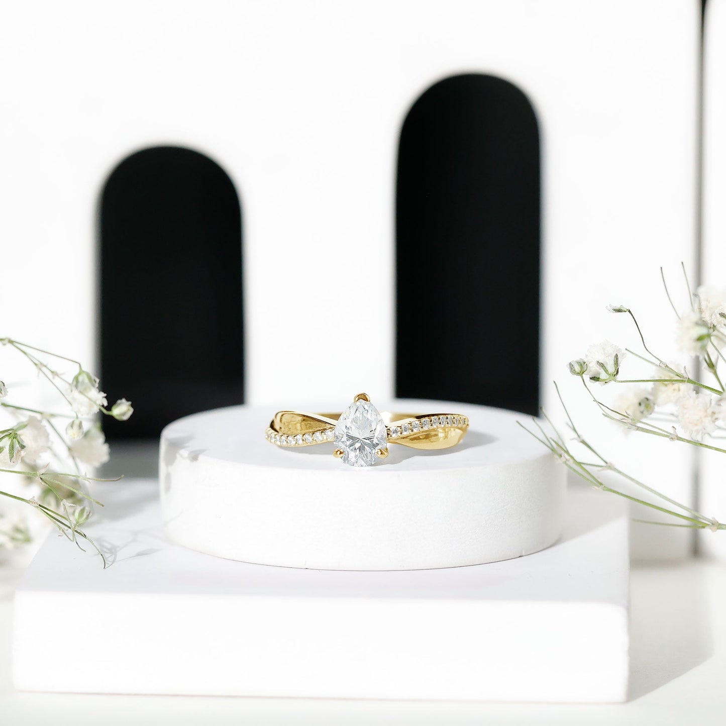 Pear Cut Diamond Classic Engagement Ring