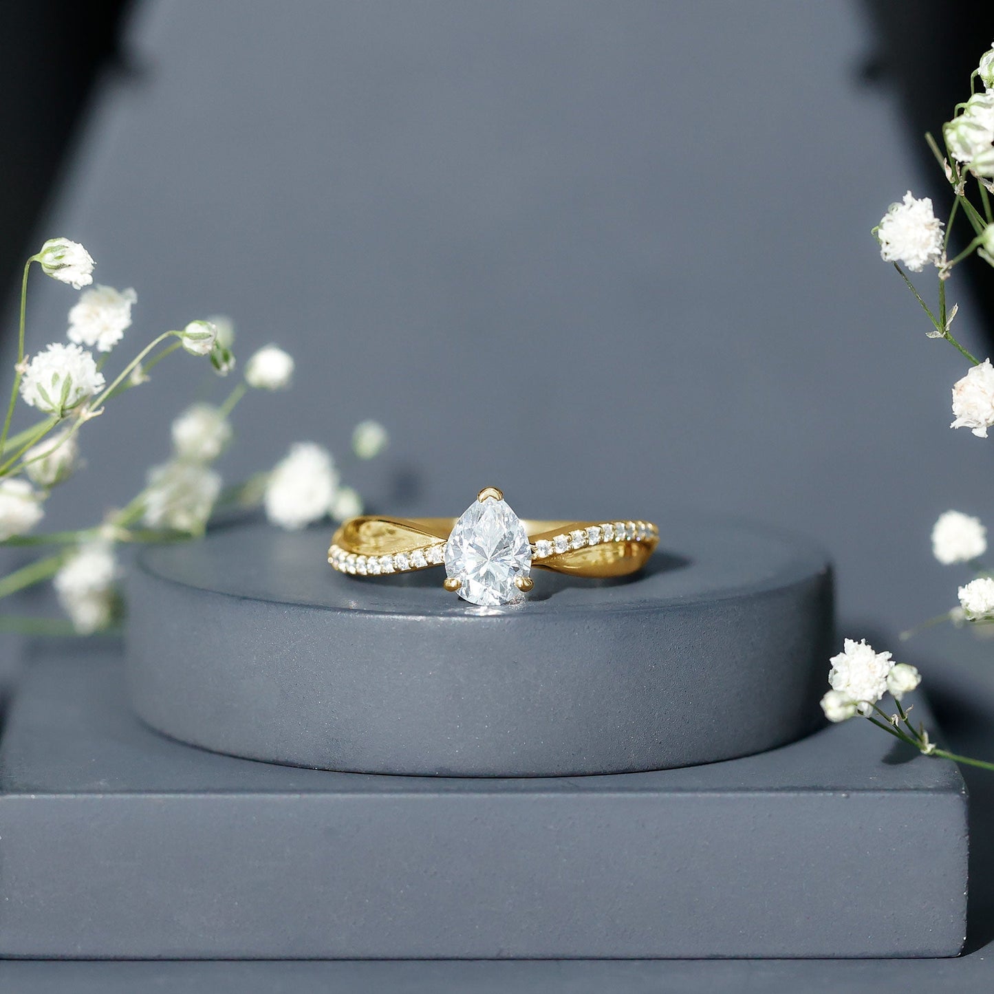 Pear Cut Diamond Classic Engagement Ring