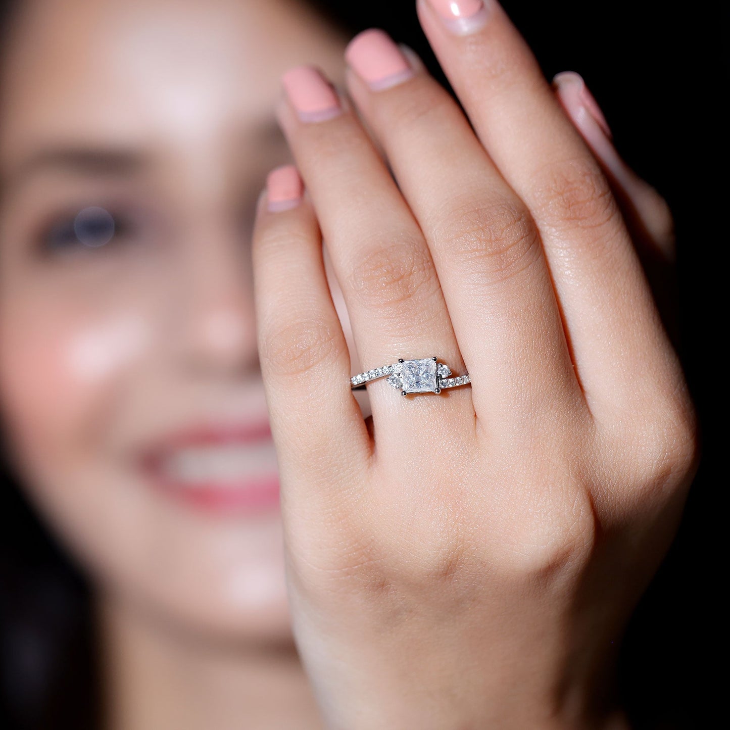 Certified Lab Grown Diamond Promise Engagement Ring