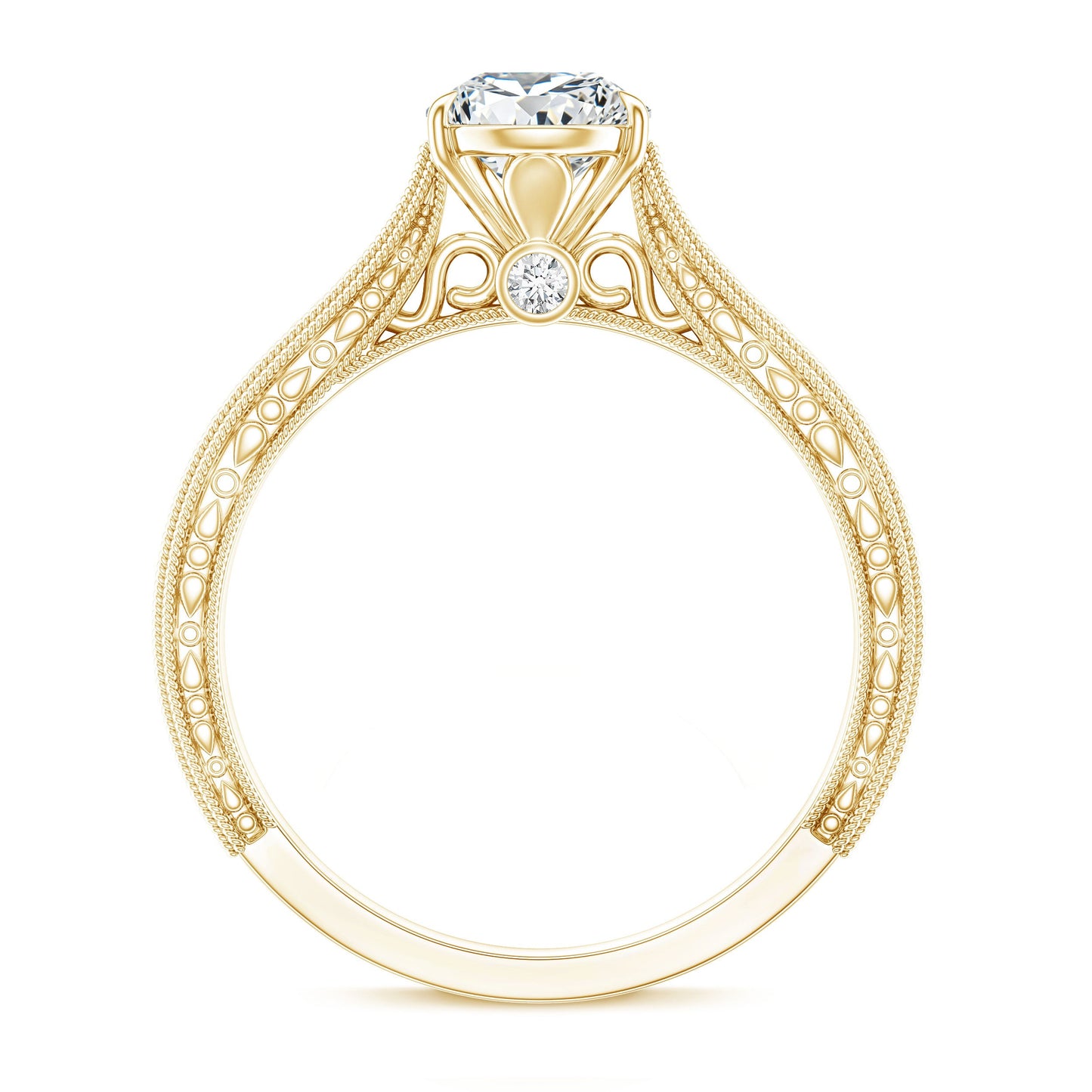 1.3 Carat Pear Lab Created Diamond Filigree Engagement Ring