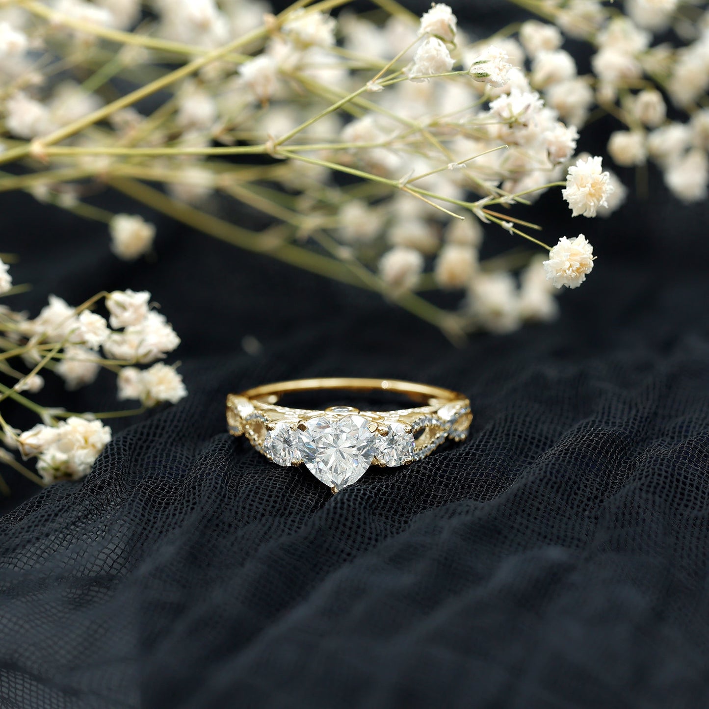 Certified 1.2 Carat Lab Grown Diamond Heart Shaped Engagement Ring