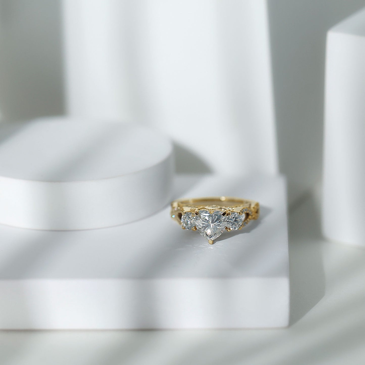 Certified 1.2 Carat Lab Grown Diamond Heart Shaped Engagement Ring