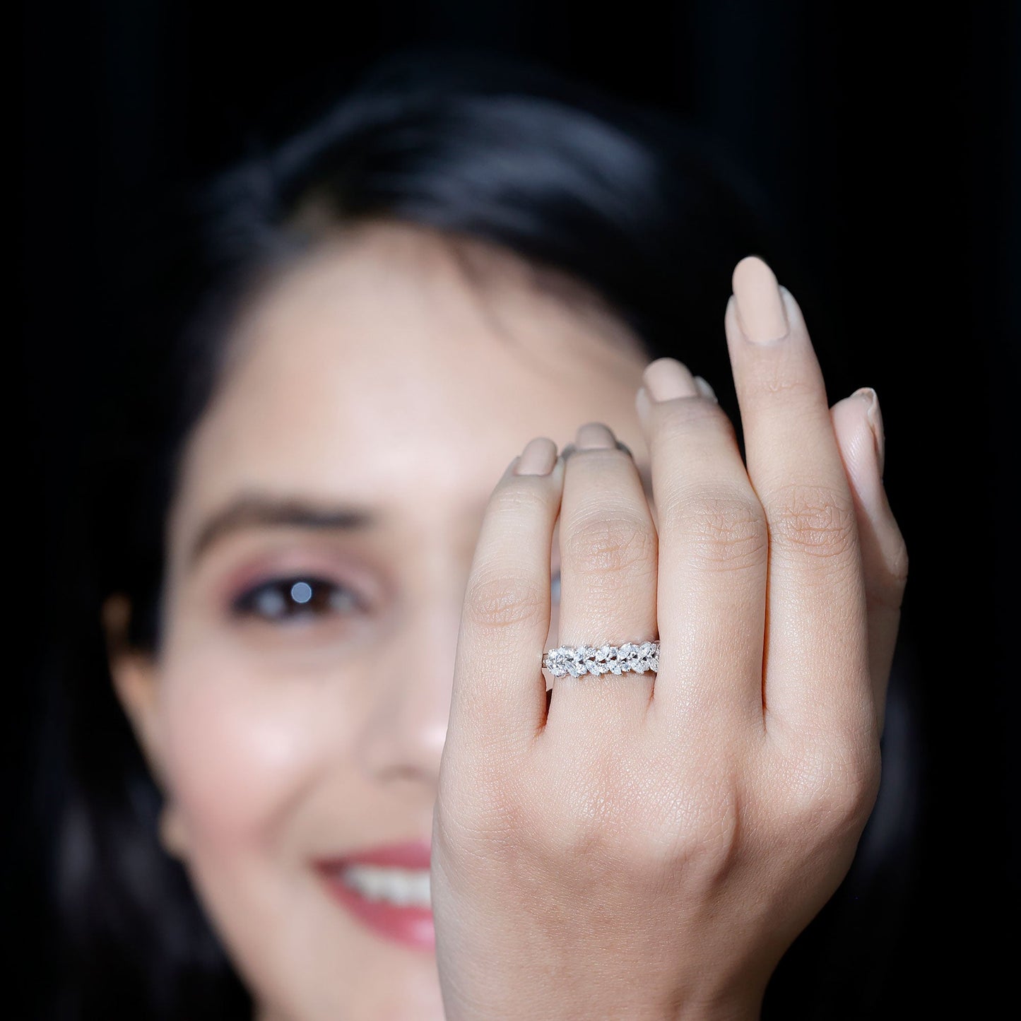 Certified Lab Grown Diamond Marquise Wedding Band