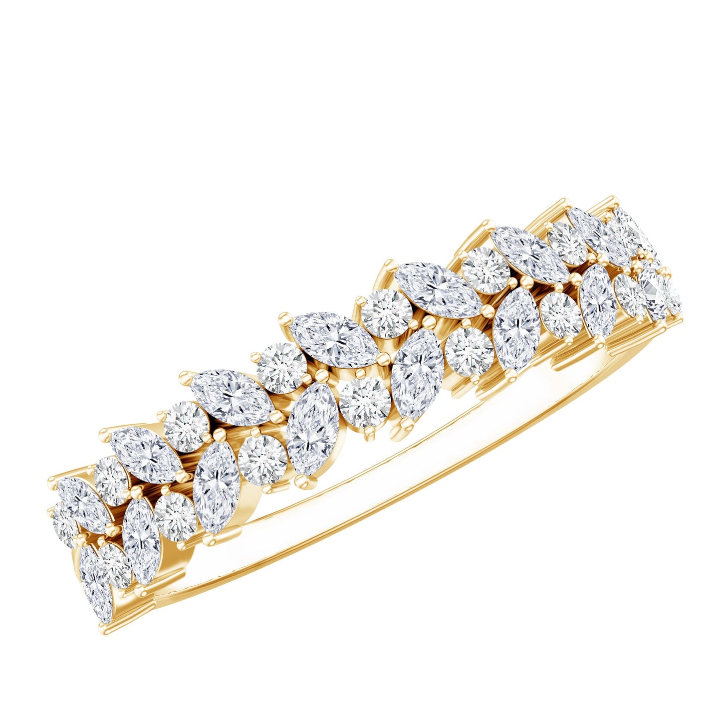 Certified Lab Grown Diamond Marquise Wedding Band