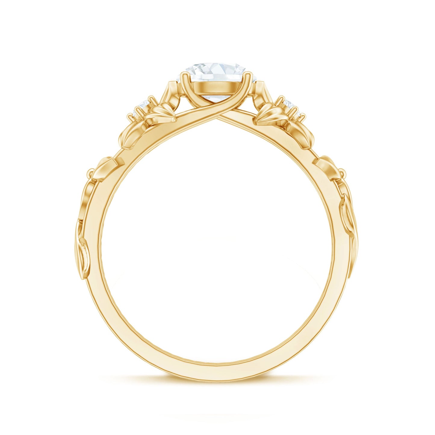 Certified 0.9 Carat Lab Grown Diamond Nature Engagement Ring