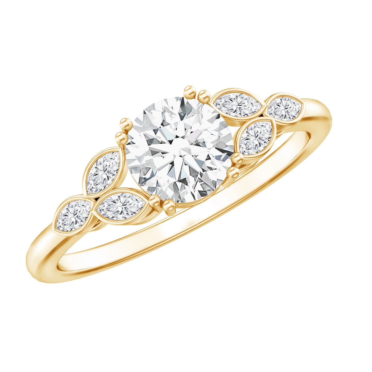 Certified 0.9 Carat Round Diamond Promise Engagement Ring For Her