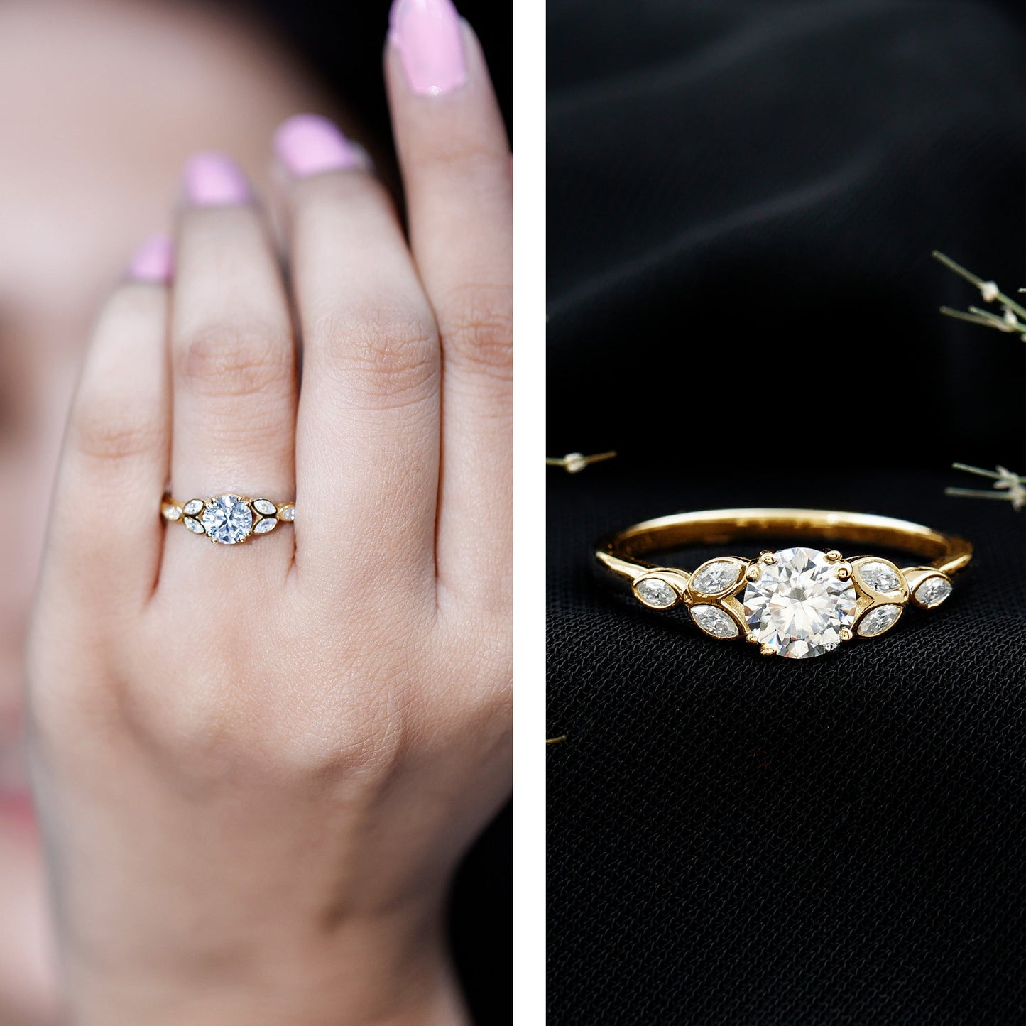 Certified 0.9 Carat Round Diamond Promise Engagement Ring For Her
