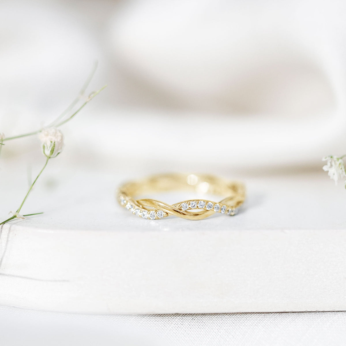 Lab Grown Diamond Braided Wedding Ring For Women