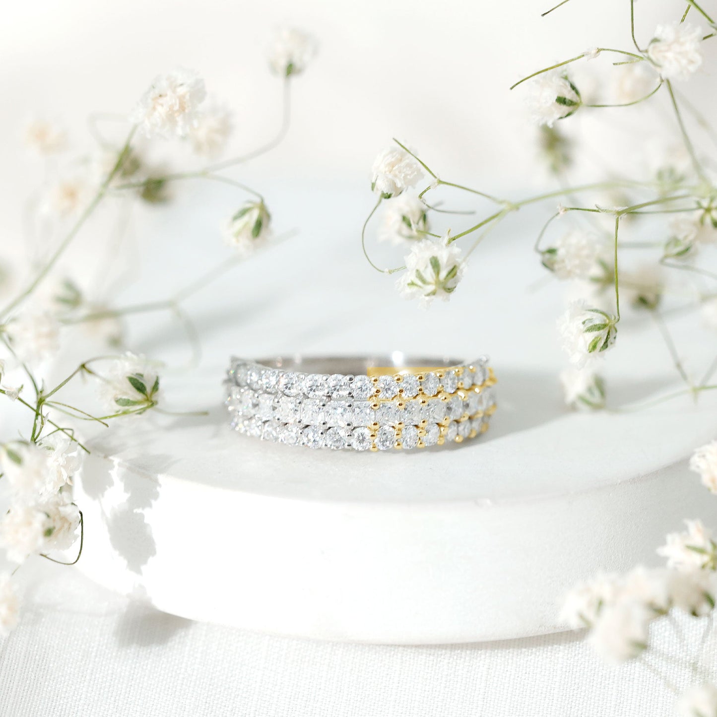 Half Eternity Lab Grown Diamond Wedding Band
