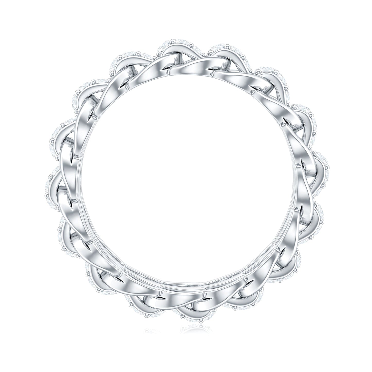 Certified Moissanite Eternity Wedding Band for Women