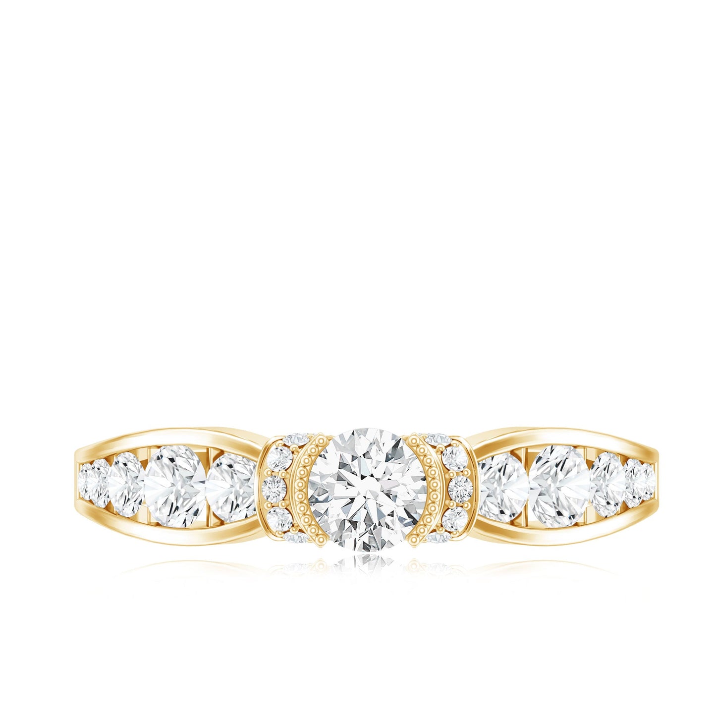 Vintage Style Moissanite Engagement Ring for Women