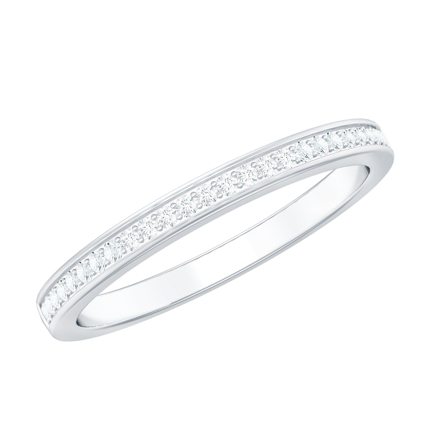 Minimal Moissanite Eternity Band Ring