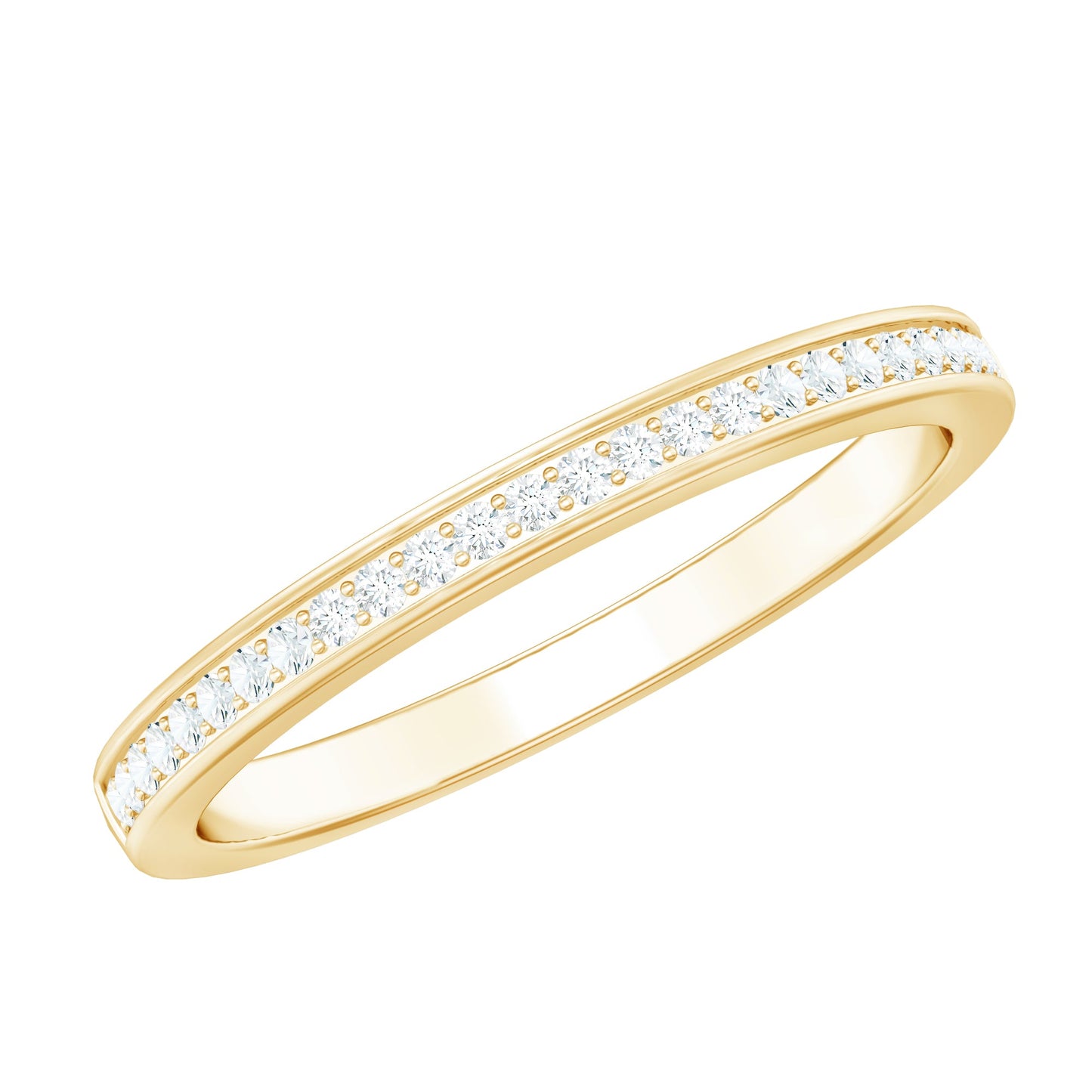 Minimal Moissanite Eternity Band Ring
