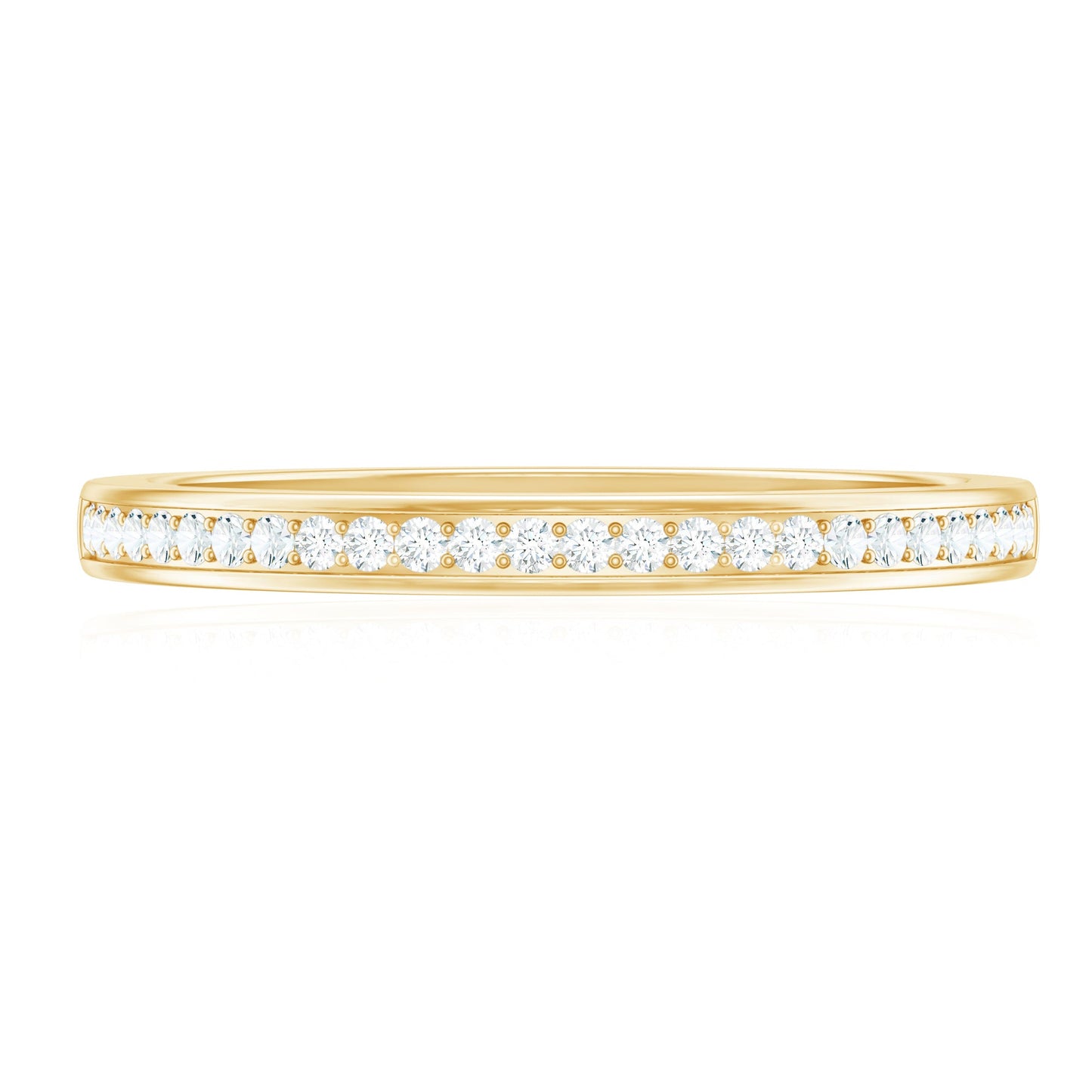 Minimal Moissanite Eternity Band Ring