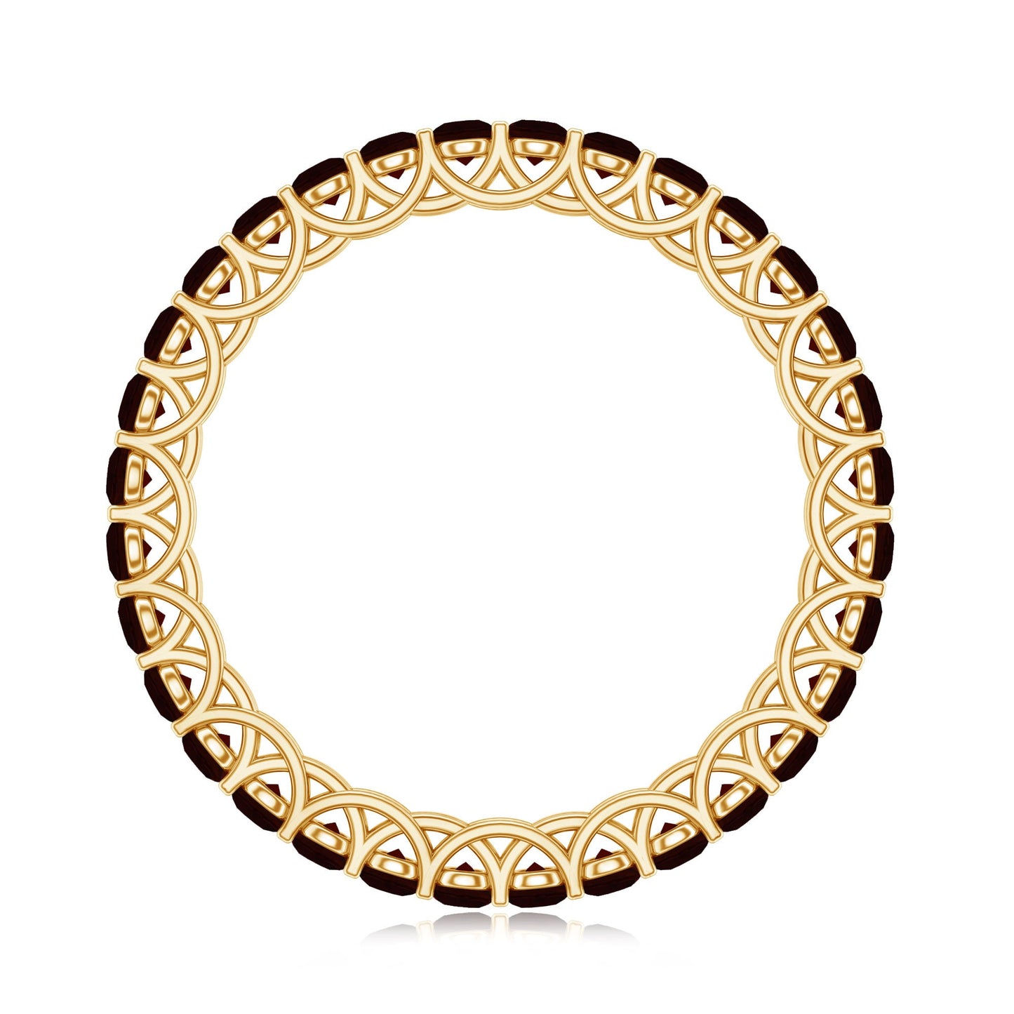 Certified Real Garnet Eternity Ring for Anniversary