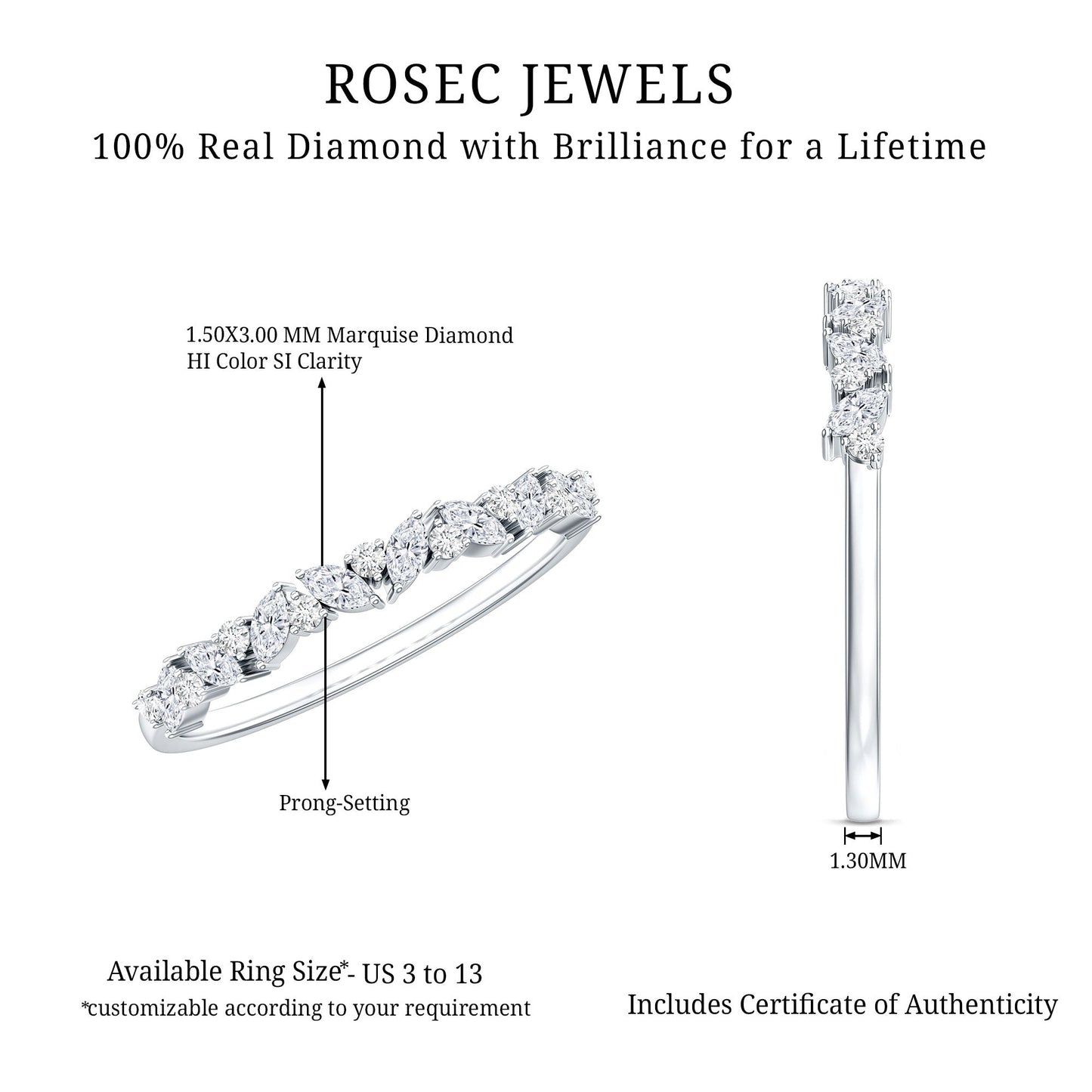 Certified Diamond Stackable Band Ring