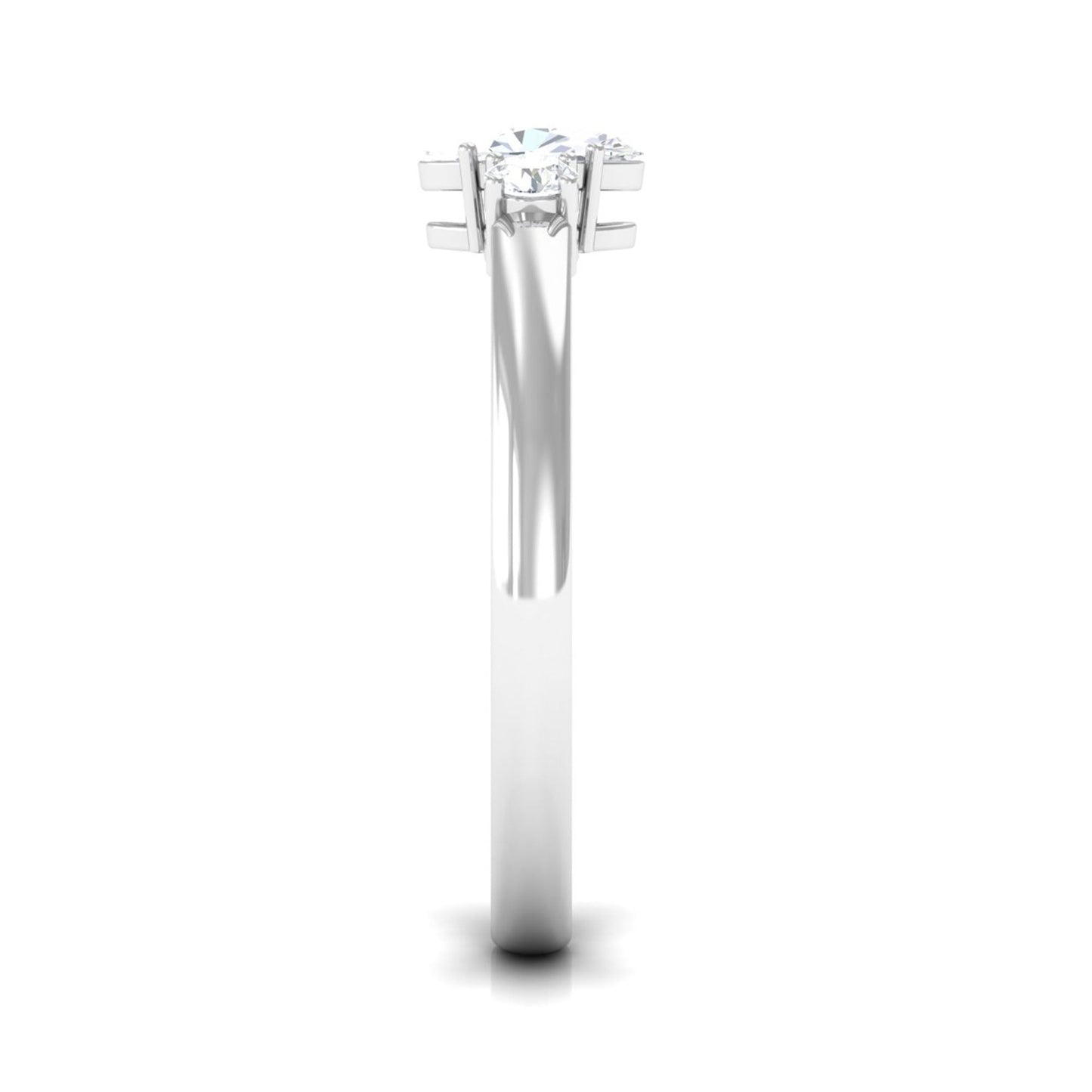 Certified 3 Stone Moissanite Promise Ring for Her