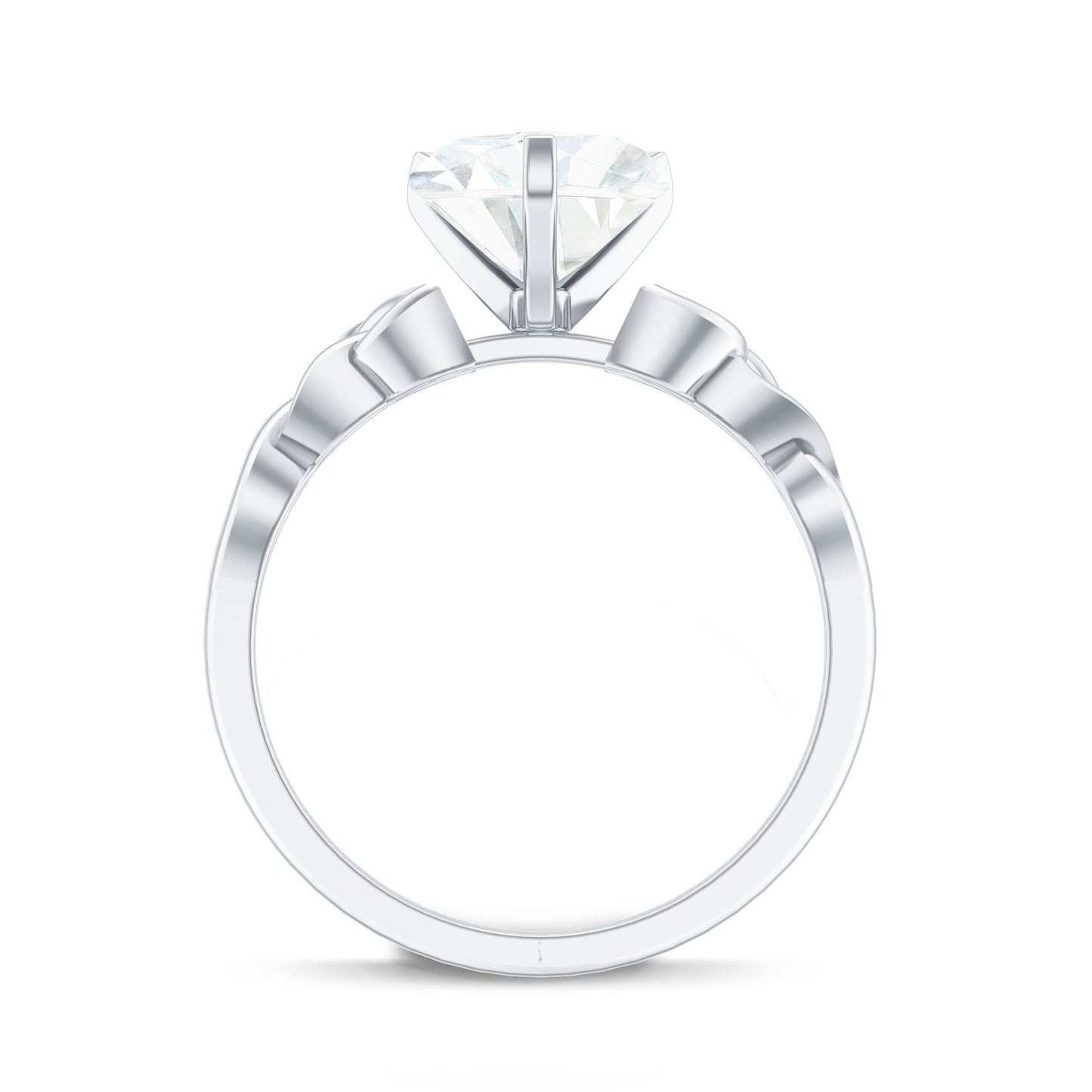 2 CT Heart Shaped Moissanite Celtic Knot Engagement Ring