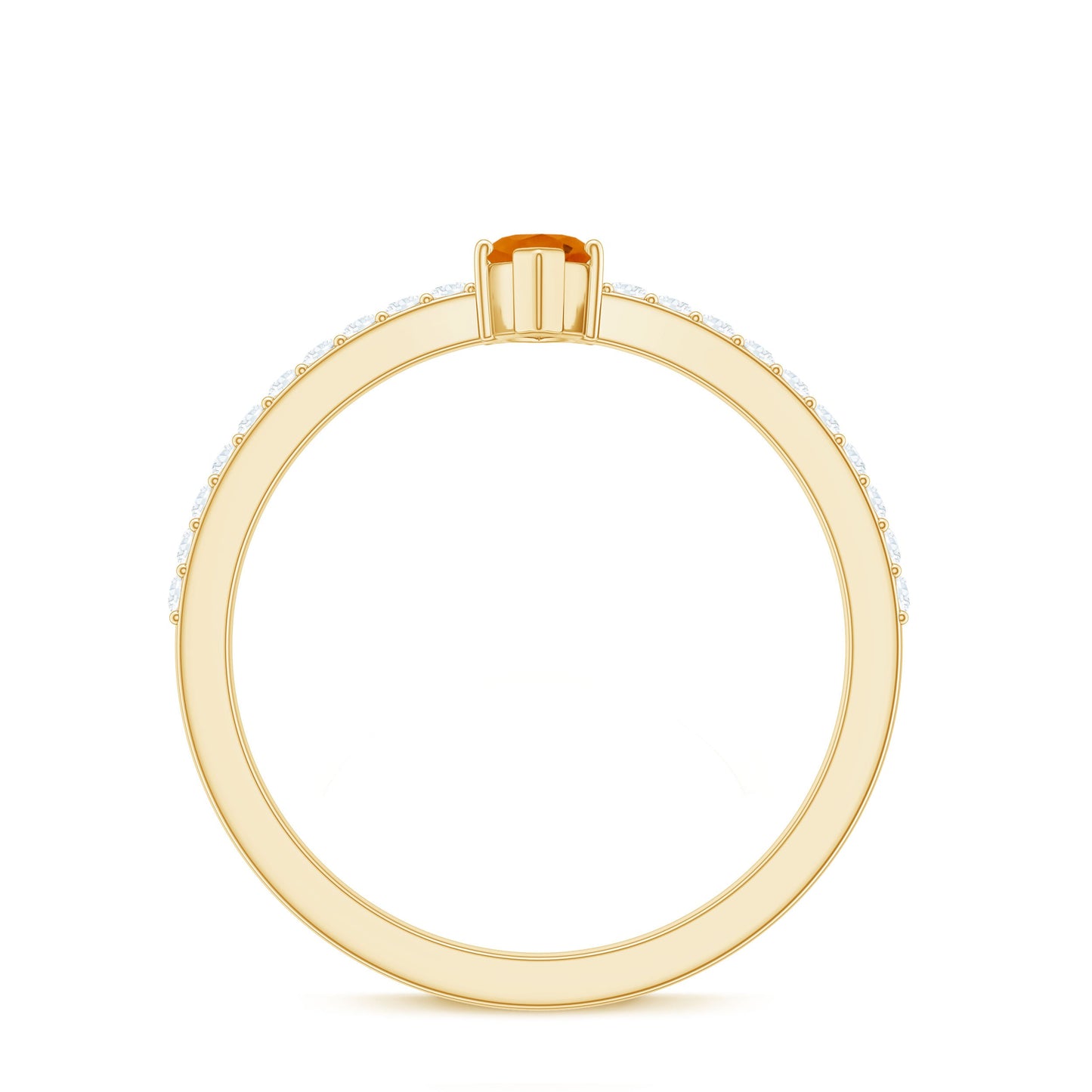0.3 Carat Fire Opal Marquise Engagement Ring with Diamond