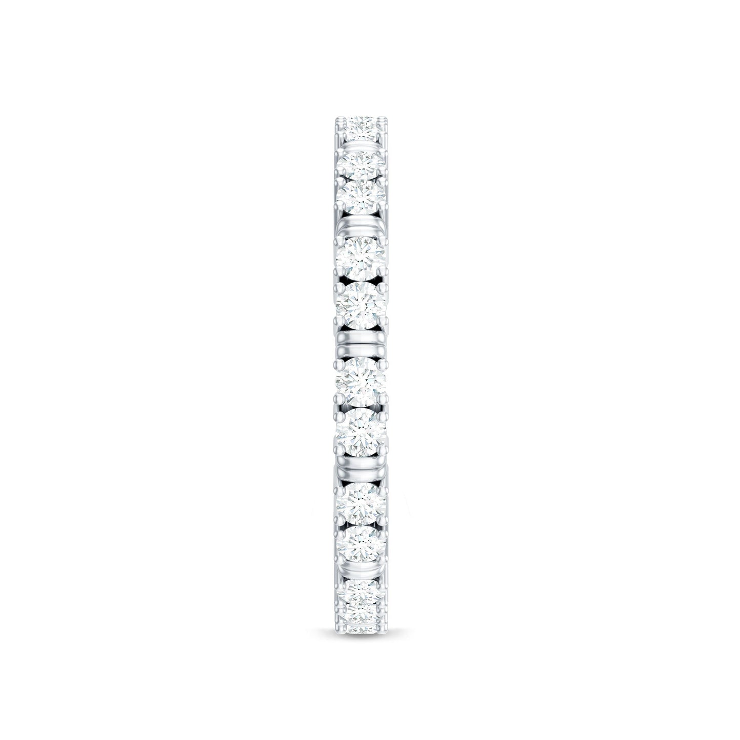 Certified Moissanite Stackable Eternity Band Ring for Her