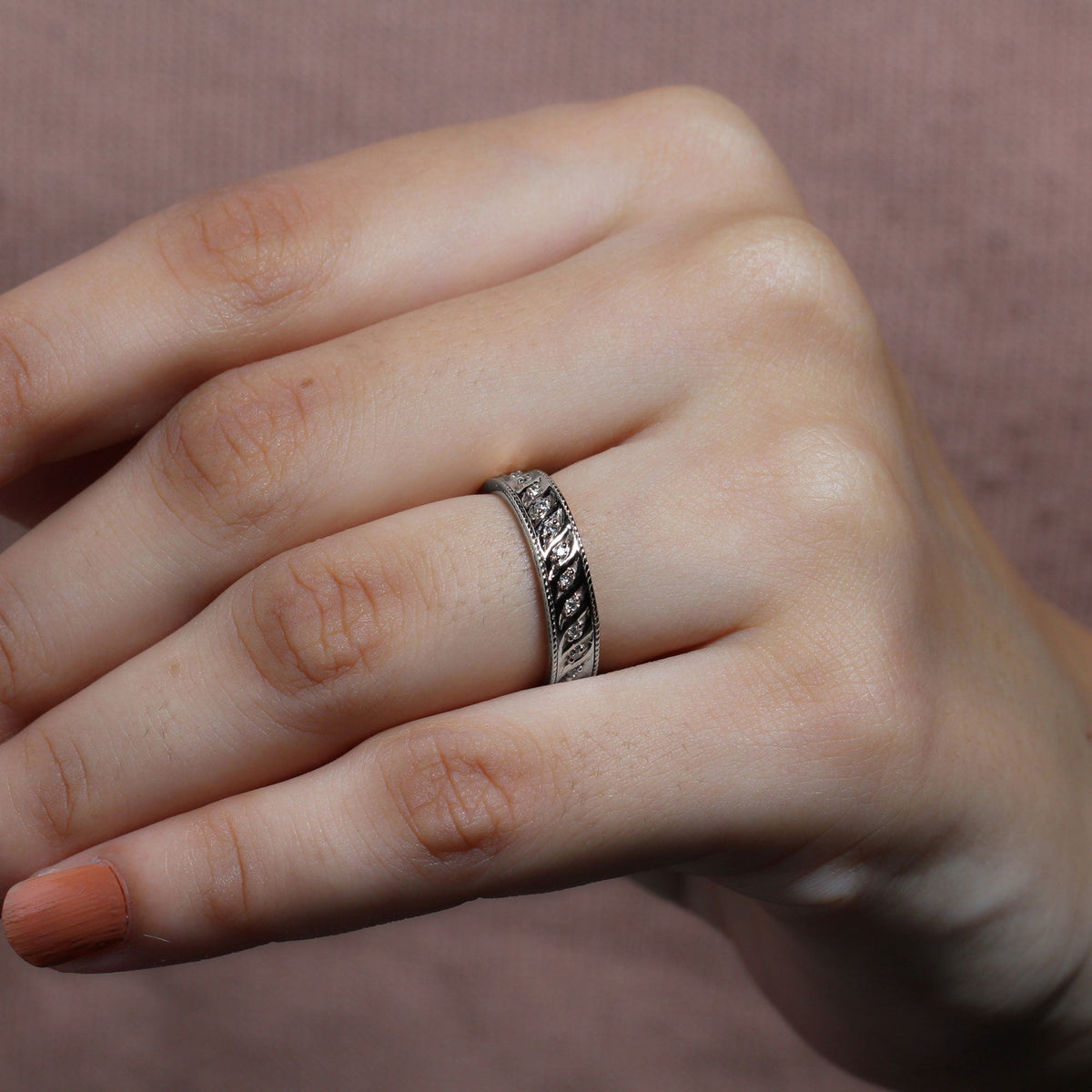 Lab Grown Diamond Designer Wedding Band Ring