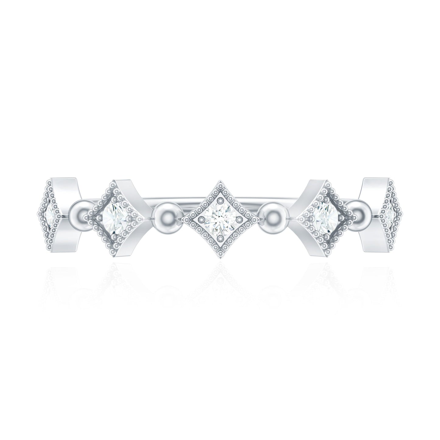 Certified 5 Stone Diamond Dainty Ring