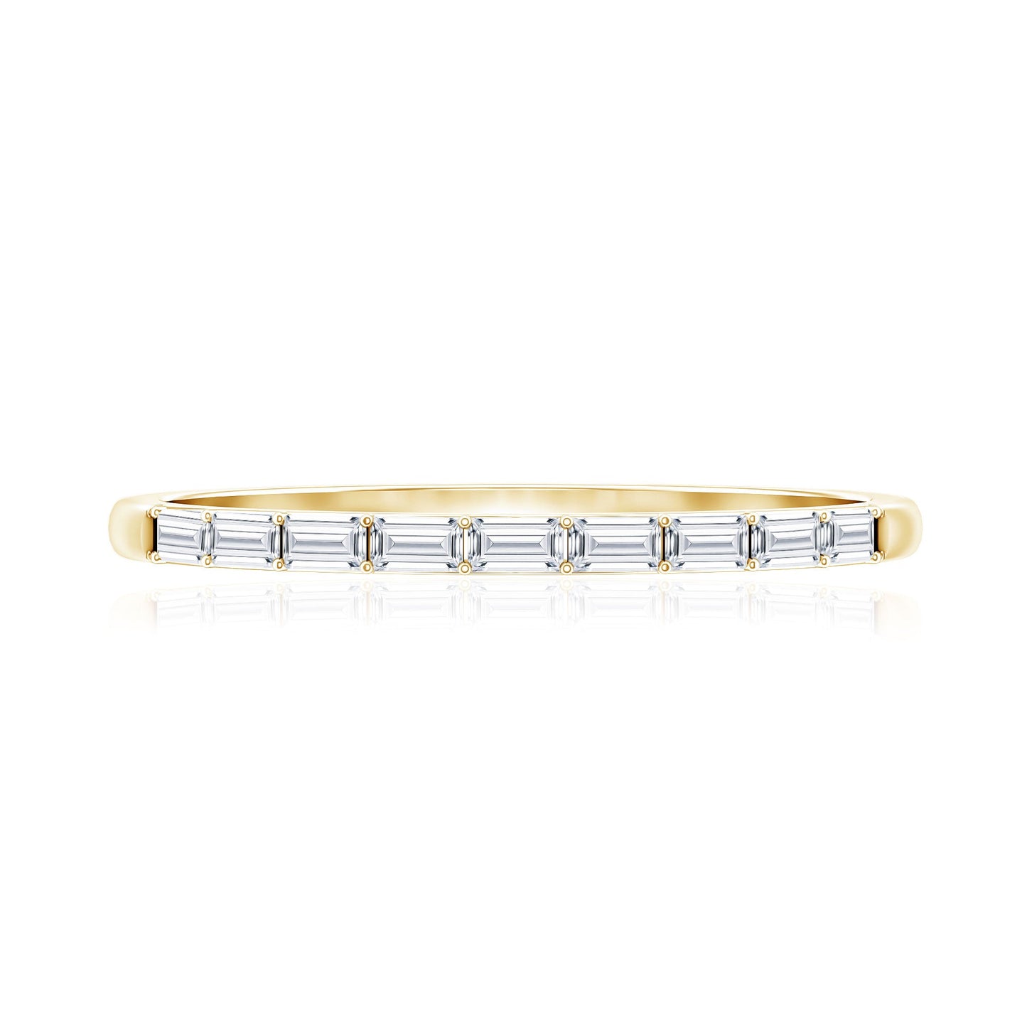 Baguette Diamond East West Stackable Ring