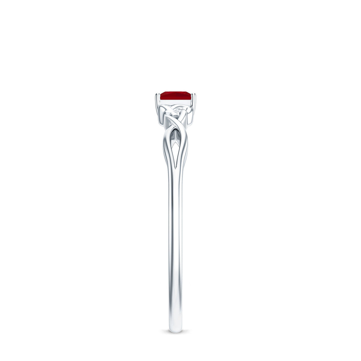 Natural Princess Cut Ruby Irish Promise Ping